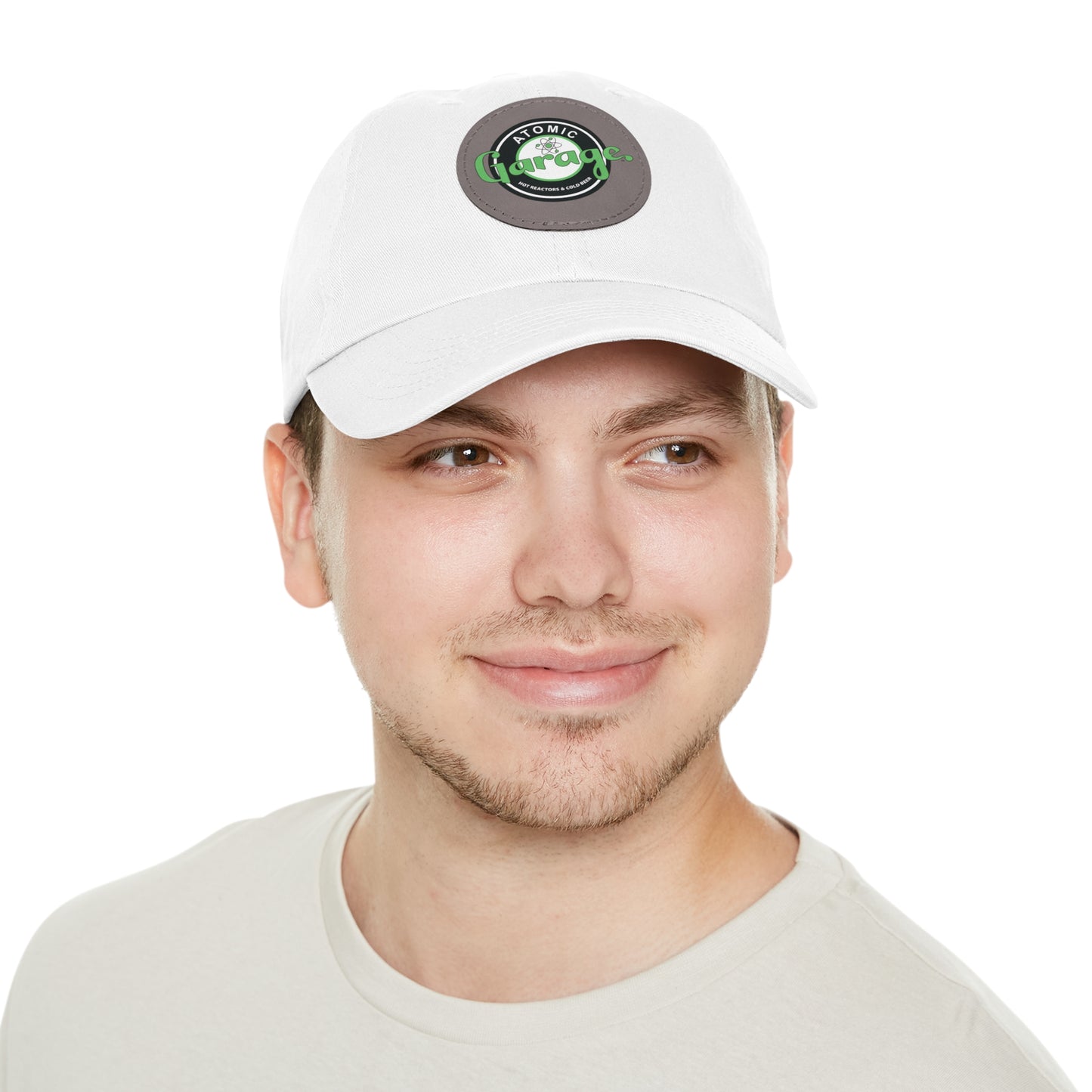 Atomic Garage - Dad Hat with Leather Patch (Round)