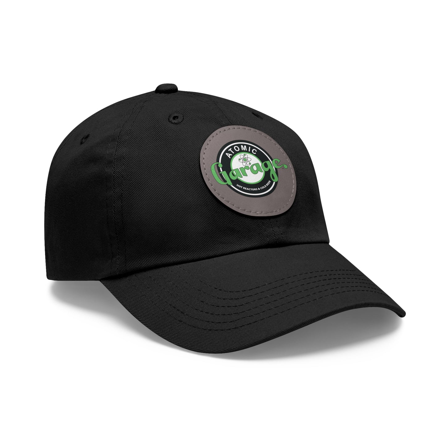 Atomic Garage - Dad Hat with Leather Patch (Round)