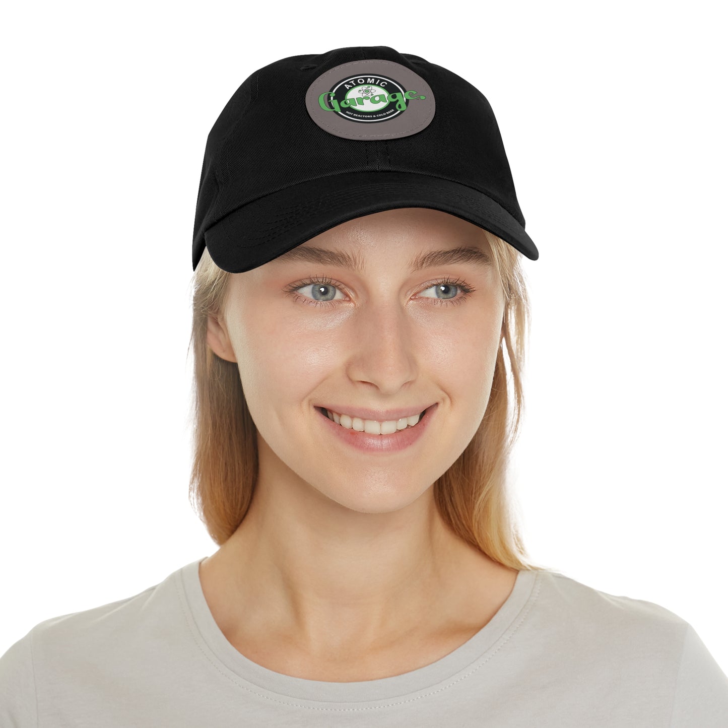 Atomic Garage - Dad Hat with Leather Patch (Round)