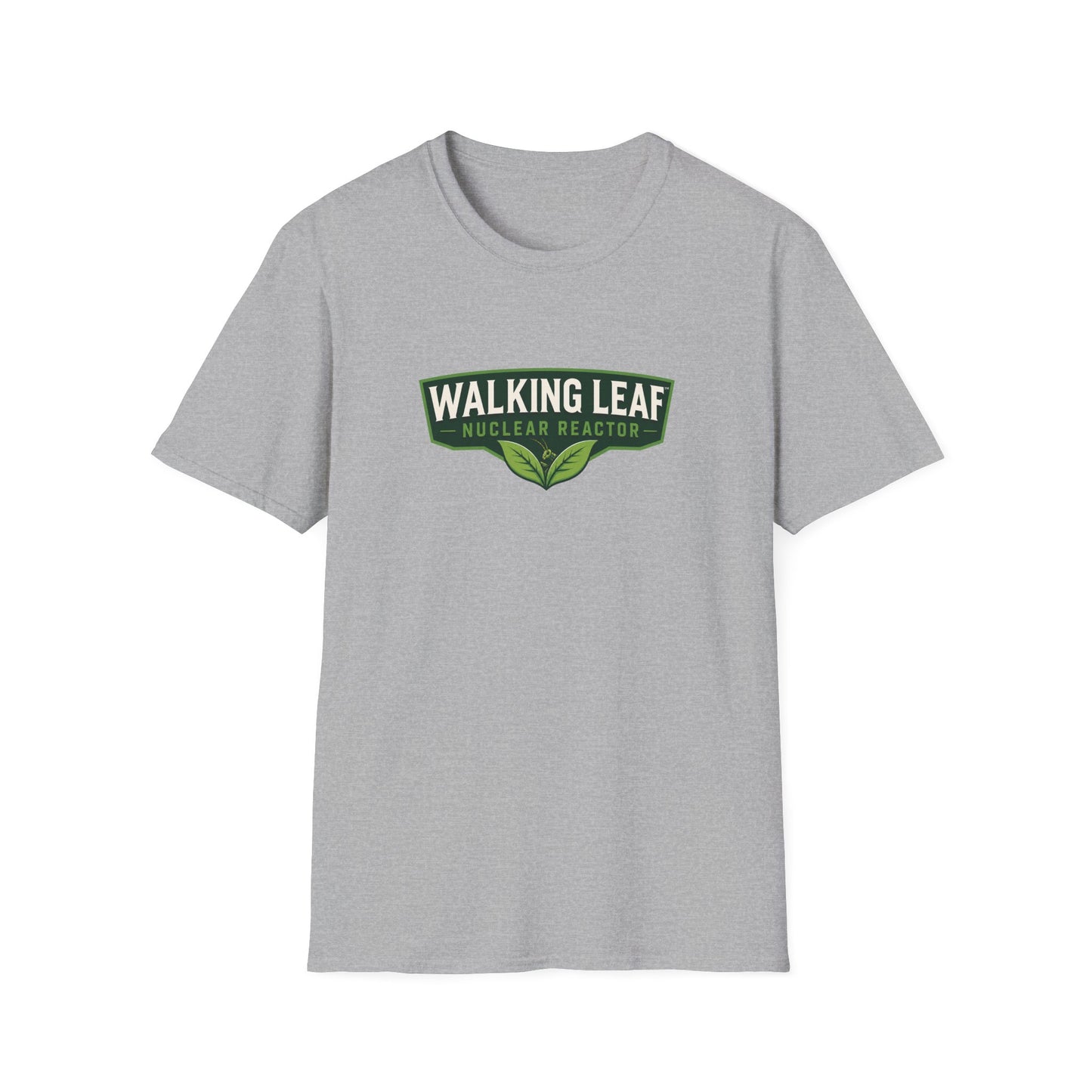 Walking Leaf Nuclear Reactor T-Shirt — Eco Humor Graphic Tee